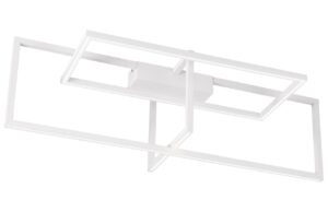 B&iacute;l&eacute; kovov&eacute; stropn&iacute; LED světlo Nova Luce Clea 92 cm