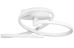 B&iacute;l&eacute; kovov&eacute; stropn&iacute; LED světlo Nova Luce Fusion 51 cm