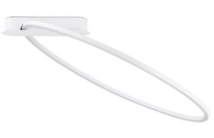 B&iacute;l&eacute; kovov&eacute; stropn&iacute; LED světlo Nova Luce Kiklos 64 cm