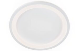 B&iacute;l&eacute; kovov&eacute; stropn&iacute; LED světlo Nova Luce Oggy 37 cm