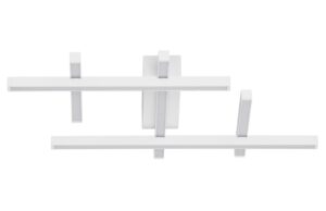 B&iacute;l&eacute; kovov&eacute; stropn&iacute; LED světlo Nova Luce Pace 58 cm