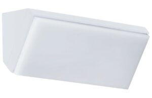 B&iacute;l&eacute; kovov&eacute; venkovn&iacute; n&aacute;stěnn&eacute; LED světlo Nova Luce Keen