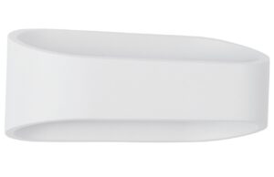 B&iacute;l&eacute; kovov&eacute; venkovn&iacute; n&aacute;stěnn&eacute; LED světlo Nova Luce Mile II.