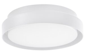 B&iacute;l&eacute; kovov&eacute; venkovn&iacute; stropn&iacute; LED světlo Nova Luce Oliver 27 cm