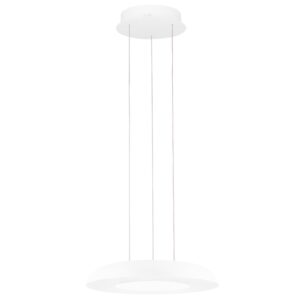 B&iacute;l&eacute; kovov&eacute; z&aacute;věsn&eacute; LED světlo Nova Luce Epos 40 cm