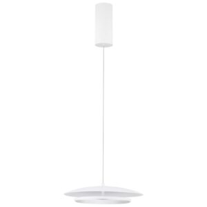 B&iacute;l&eacute; kovov&eacute; z&aacute;věsn&eacute; LED světlo Nova Luce Olos 35 cm