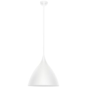 B&iacute;l&eacute; kovov&eacute; z&aacute;věsn&eacute; světlo Nova Luce Syntopia 46 cm