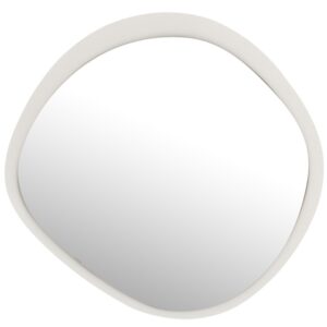 B&iacute;l&eacute; kovov&eacute; z&aacute;věsn&eacute; zrcadlo J-line Nilla 58 x 60