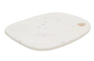 B&iacute;l&eacute; mramorov&eacute; serv&iacute;rovac&iacute; prk&eacute;nko Kave Home Odar 30 x 25 cm