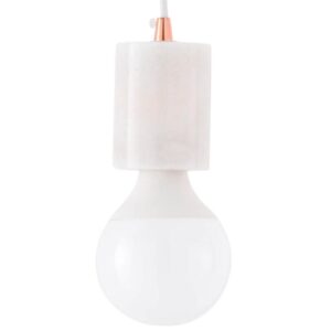 B&iacute;l&eacute; mramorov&eacute; z&aacute;věsn&eacute; světlo Somcasa Zeru 7 cm