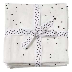 B&iacute;l&eacute; mu&scaron;el&iacute;nov&eacute; zavinovac&iacute; plenky Done by Deer Dreamy Dots