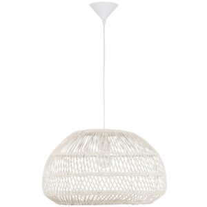 B&iacute;l&eacute; ratanov&eacute; z&aacute;věsn&eacute; světlo Nova Luce Melody 50