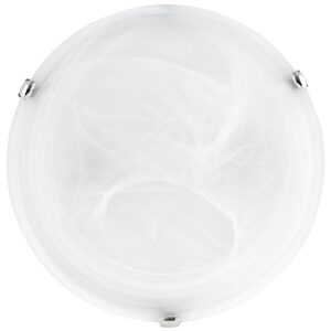 B&iacute;l&eacute; skleněn&eacute; stropn&iacute; světlo Nova Luce Giorno 40 cm