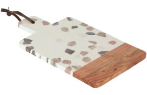 B&iacute;l&eacute; terrazzo serv&iacute;rovac&iacute; prk&eacute;nko Kave Home Temira 35