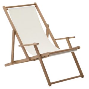 B&iacute;l&eacute; zahradn&iacute; skl&aacute;dac&iacute; leh&aacute;tko Kave Home Vilara