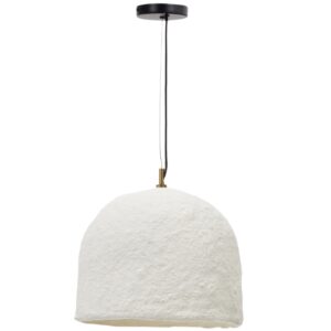 B&iacute;l&eacute; z&aacute;věsn&eacute; světlo Kave Home Sineu 35 cm