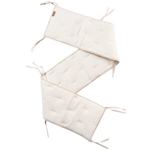 B&iacute;lo-b&eacute;žov&yacute; bavlněn&yacute; mantinel do post&yacute;lky Quax Natural 172 cm