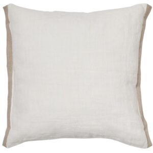 B&iacute;lo-b&eacute;žov&yacute; lněn&yacute; povlak na pol&scaron;t&aacute;ř Kave Home Suerta 45 x 45 cm