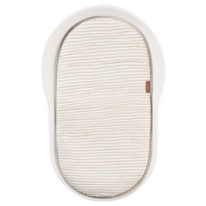 B&iacute;lo-b&eacute;žov&yacute; mu&scaron;el&iacute;nov&yacute; pol&scaron;t&aacute;ř na přebalovac&iacute; podložku Quax Mamee