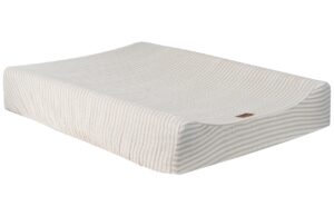 B&iacute;lo-b&eacute;žov&yacute; mu&scaron;el&iacute;nov&yacute; potah na přebalovac&iacute; podložku Quax Natural 70 x 50 cm