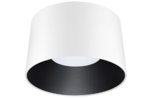 B&iacute;lo-čern&eacute; kovov&eacute; stropn&iacute; LED světlo Nova Luce Atil 35 cm