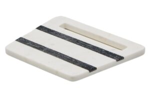 B&iacute;lo-čern&eacute; mramorov&eacute; serv&iacute;rovac&iacute; prk&eacute;nko Kave Home Nira 20 x 25 cm