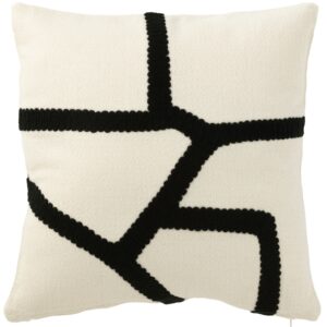 B&iacute;lo čern&yacute; l&aacute;tkov&yacute; pol&scaron;t&aacute;ř J-line Alona 43 x 43 cm