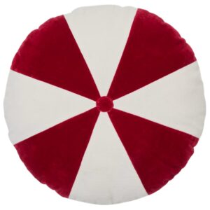 B&iacute;lo-červen&yacute; bavlněn&yacute; pol&scaron;t&aacute;ř Kave Home Odet 45 cm