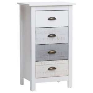 B&iacute;lo-&scaron;ed&aacute; borovicov&aacute; komoda Marckeric Romantica 46 x 35 cm