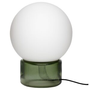 B&iacute;lo-zelen&aacute; skleněn&aacute; stoln&iacute; lampa H&uuml;bsch Sphere