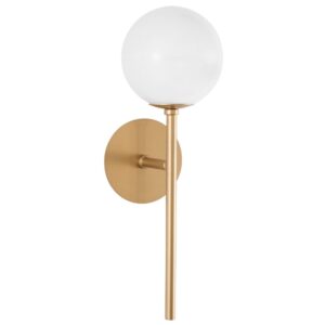 B&iacute;lo-zlat&eacute; skleněn&eacute; n&aacute;stěnn&eacute; světlo Nova Luce Cantona