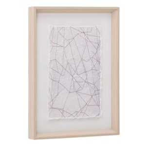 B&iacute;l&yacute; abstraktn&iacute; obraz Kave Home Durkan 40 x 30 cm