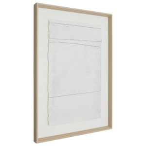 B&iacute;l&yacute; abstraktn&iacute; obraz Kave Home Durkan 70 x 50 cm