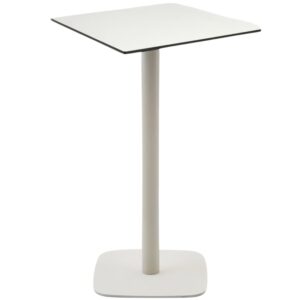 B&iacute;l&yacute; barov&yacute; stůl Kave Home Dina 60 x 60 cm