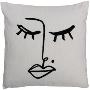 B&iacute;l&yacute; bavlněn&yacute; pol&scaron;t&aacute;ř J-line Issa 47 x 45 cm