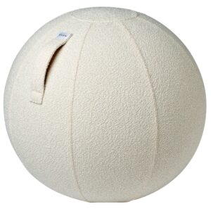 B&iacute;l&yacute; boucl&eacute; sedac&iacute; / gymnastick&yacute; m&iacute;č VLUV DIVA &Oslash; 65 cm