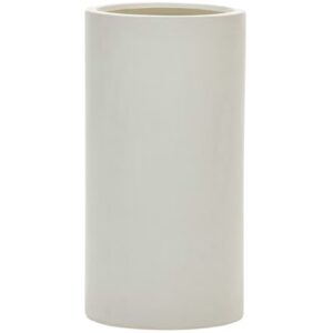 B&iacute;l&yacute; cementov&yacute; zahradn&iacute; květin&aacute;č Kave Home Aiguablava &Oslash; 42 cm