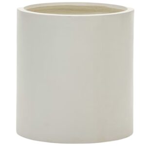 B&iacute;l&yacute; cementov&yacute; zahradn&iacute; květin&aacute;č Kave Home Aiguablava &Oslash; 52 cm