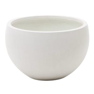 B&iacute;l&yacute; cementov&yacute; zahradn&iacute; květin&aacute;č Kave Home Grau 36 cm