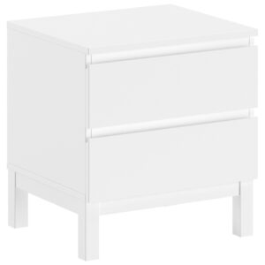 B&iacute;l&yacute; dřevěn&yacute; nočn&iacute; stolek Vipack Eva 50 x 45 cm