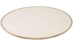 B&iacute;l&yacute; dřevěn&yacute; podnos J-line Kaya 56 cm