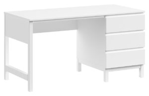 B&iacute;l&yacute; dřevěn&yacute; psac&iacute; stůl Vipack Eva 140 x 70 cm