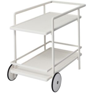 B&iacute;l&yacute; hlin&iacute;kov&yacute; zahradn&iacute; serv&iacute;rovac&iacute; voz&iacute;k No.120 Mindo 98 x 61 cm