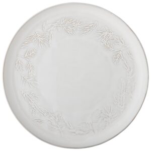 B&iacute;l&yacute; kameninov&yacute; serv&iacute;rovac&iacute; tal&iacute;ř Bloomingville Winter 34 cm