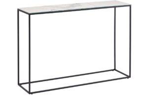 B&iacute;l&yacute; keramick&yacute; toaletn&iacute; stolek Kave Home Rewena 110 x 30 cm