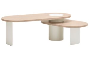 B&iacute;l&yacute; konferenčn&iacute; stolek Teulat Nori 120 x 85 cm