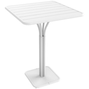 B&iacute;l&yacute; kovov&yacute; barov&yacute; stůl Fermob Luxembourg Pedestal 80 x 80 cm