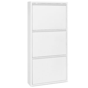 B&iacute;l&yacute; kovov&yacute; botn&iacute;k Kave Home Ode 103 cm