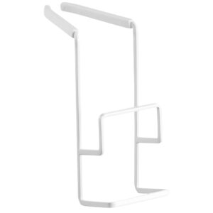 B&iacute;l&yacute; kovov&yacute; drž&aacute;k na houbičku Yamazaki Tower 6 x 16 cm