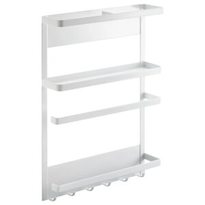 B&iacute;l&yacute; kovov&yacute; magnetick&yacute; kuchyňsk&yacute; organiz&eacute;r Yamazaki Tower 34 x 24